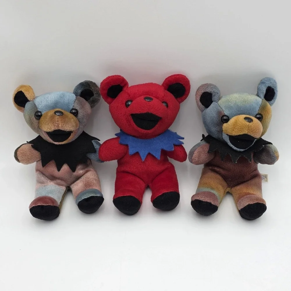 Lot of 6 Vintage Grateful Dead Beanie Bear Plush 6